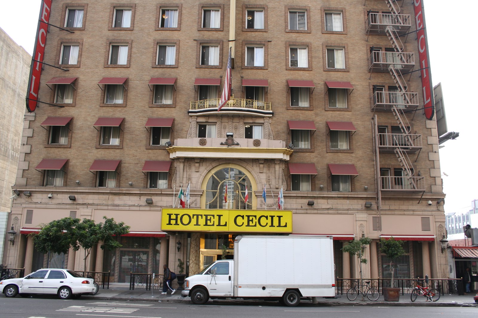 Cecil Hotel in Los Angeles, photographed in September 2005.